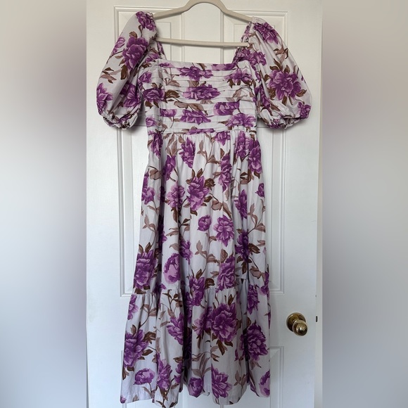 Abercrombie & Fitch Dresses & Skirts - Emerson Poplin Puff Sleeve Midi Dress